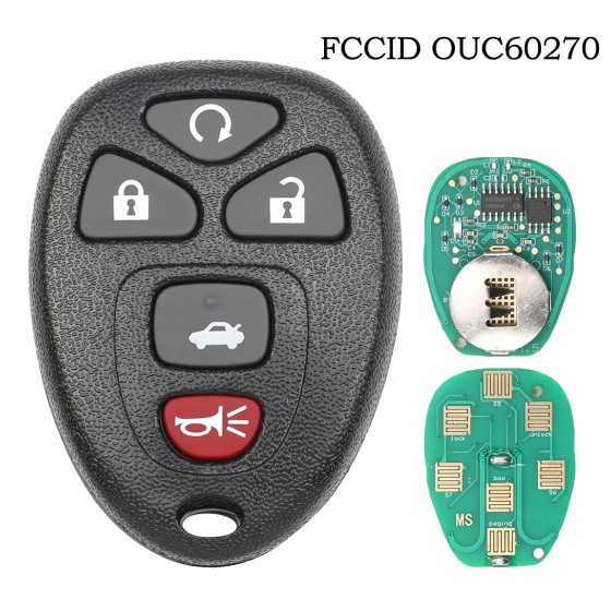 GM 5 Button Keyless Entry Remote For OUC60221 / OUC60270 | Aftermarket